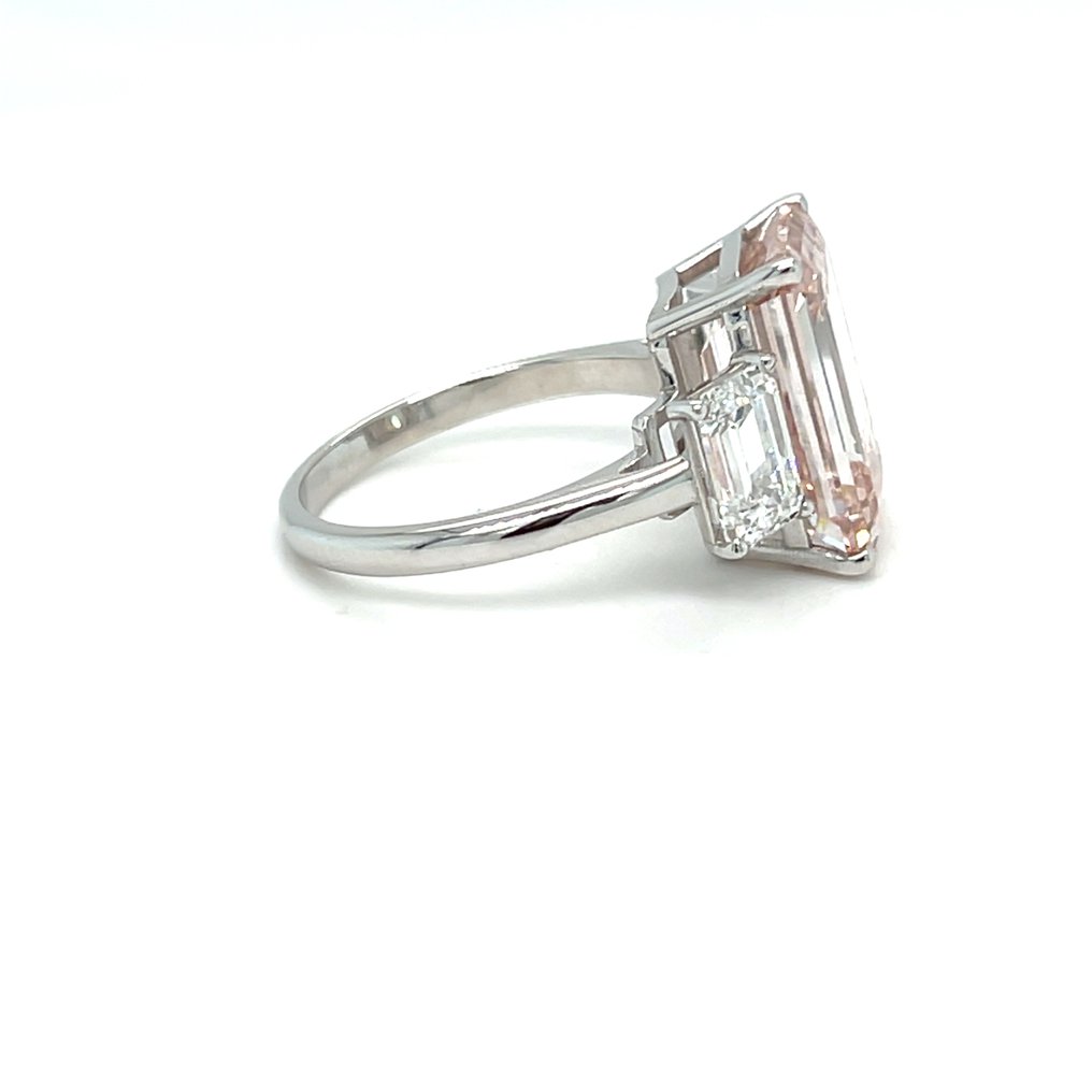 戒指 - 14K包金 白金 -  11.11ct. tw. 粉红色 钻石 (彩色实验室培育钻石) - 钻石 #4.3