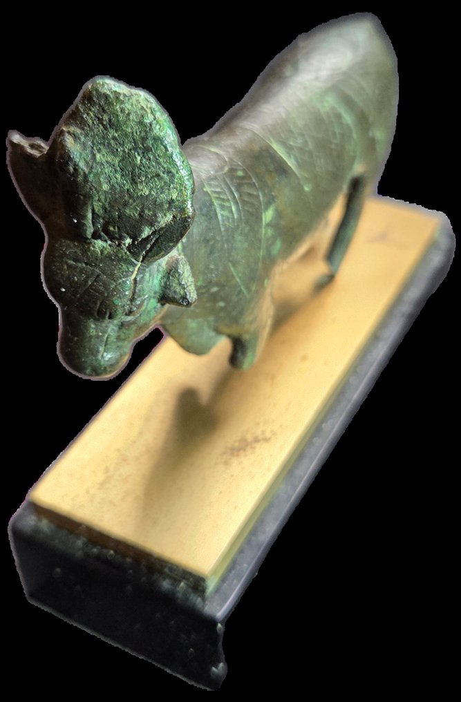 Oud-Egyptisch Brons APIS stierenbeeldje #1.0