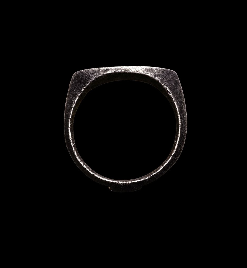 维京时代 银 极其罕见且美丽的世界树（Yggdrasil）符号护身符戒指，象征保护的“眼睛”  (没有保留价) #1.0