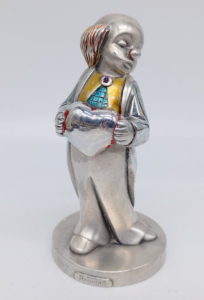 Figur - Clown innamorato - laminert sølv #3.2