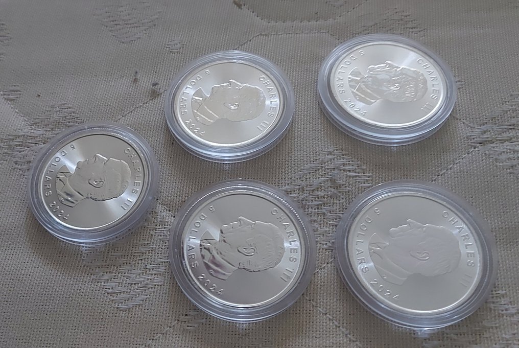 Canada. 5 Dollars Maple Leaf, 5 x 1 oz #2.1