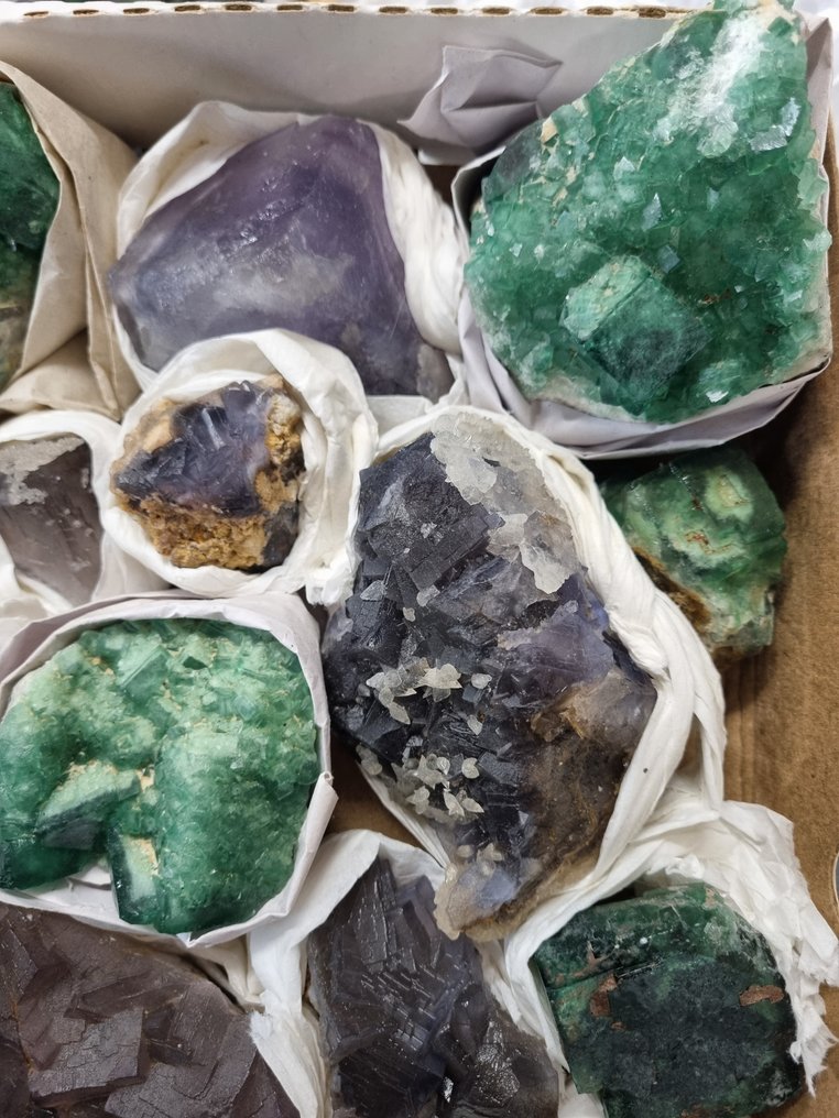 大量高品质萤石簇，尺寸为19.5 / 4厘米。 水晶群- 4.53 kg #2.1