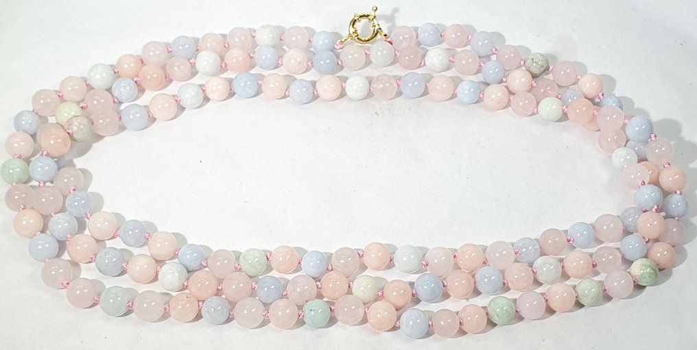 Morganita Natural - 非常长 - 爱与激情的象征 - 一等品 - 项链 #1.0