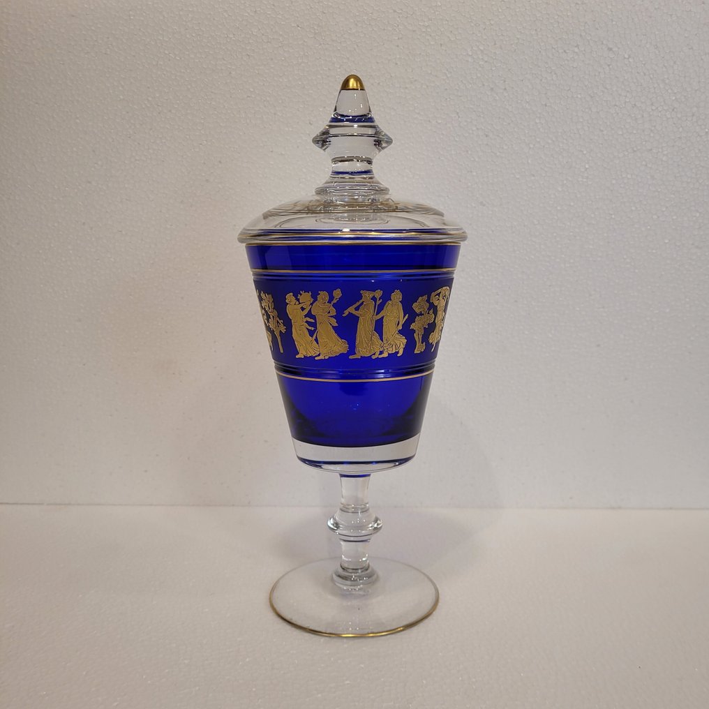 Val Saint Lambert - Léon Ledru - Lidded vase -  Jupiter  - Crystal #4.3