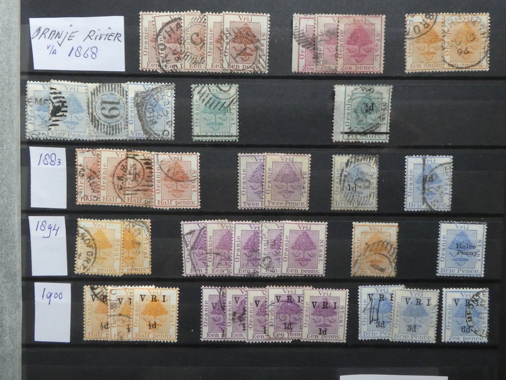 好望角与奥兰治河 1868/1903 - 漂亮的邮票在散页的相册纸上 #3.2