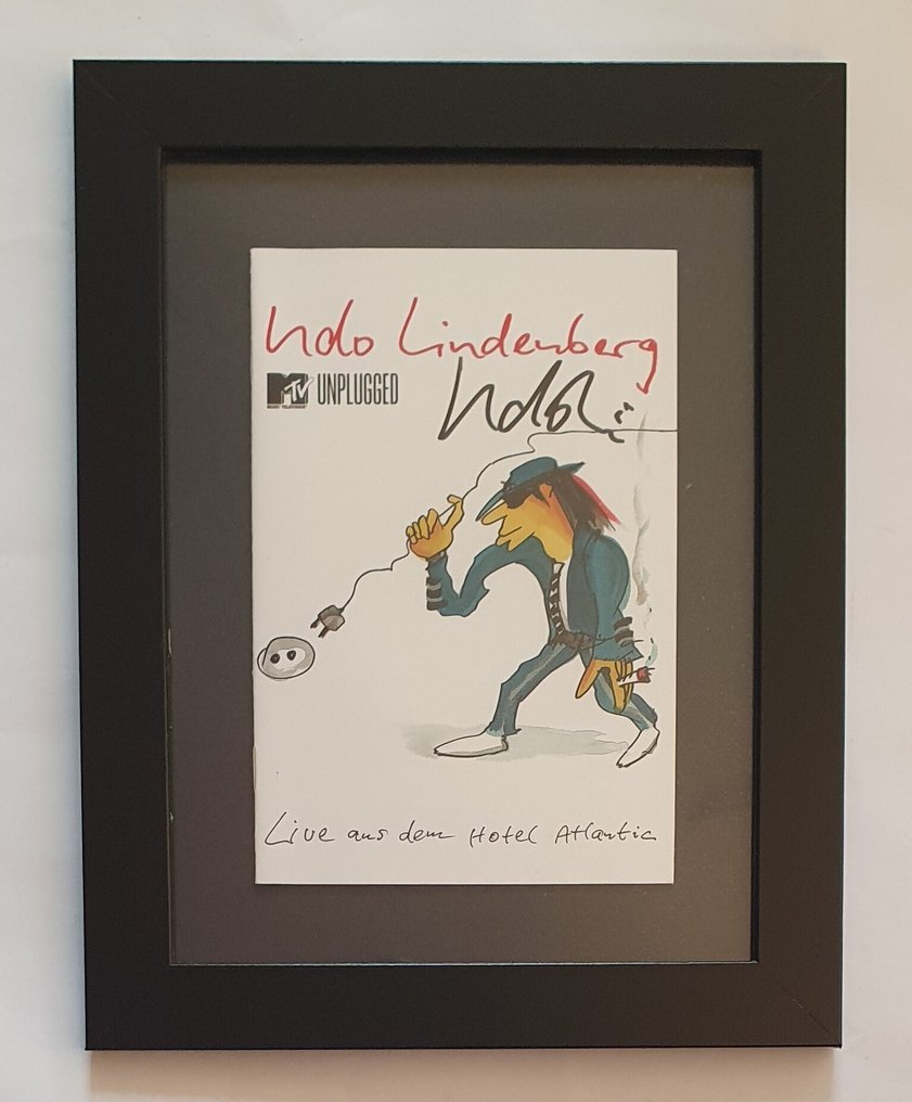 Signed; Udo Lindenberg - Lacquer print "Unplugged 1" (signed by Udo Lindenberg & framed) & book "UDO FRÖHLICHE" - 2011 #3.2