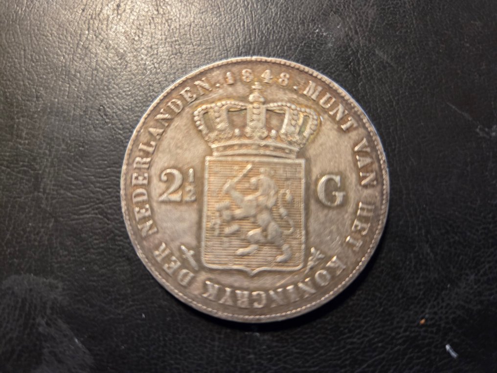 Holland. 2 1/2 Gulden 1846/1849, 4 stuks  (Ingen mindstepris) #3.2