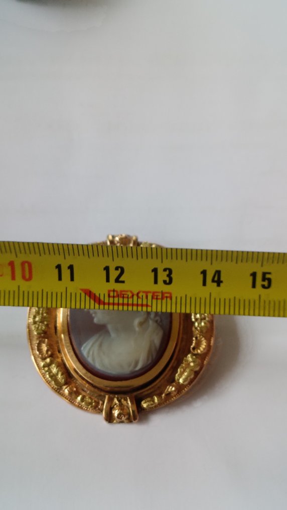 Bijou broche - 18 carats Or jaune Cornaline #2.1