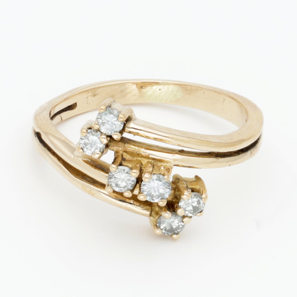 Inel - 18 ct. Aur galben Diamant (Natural)  #1.0
