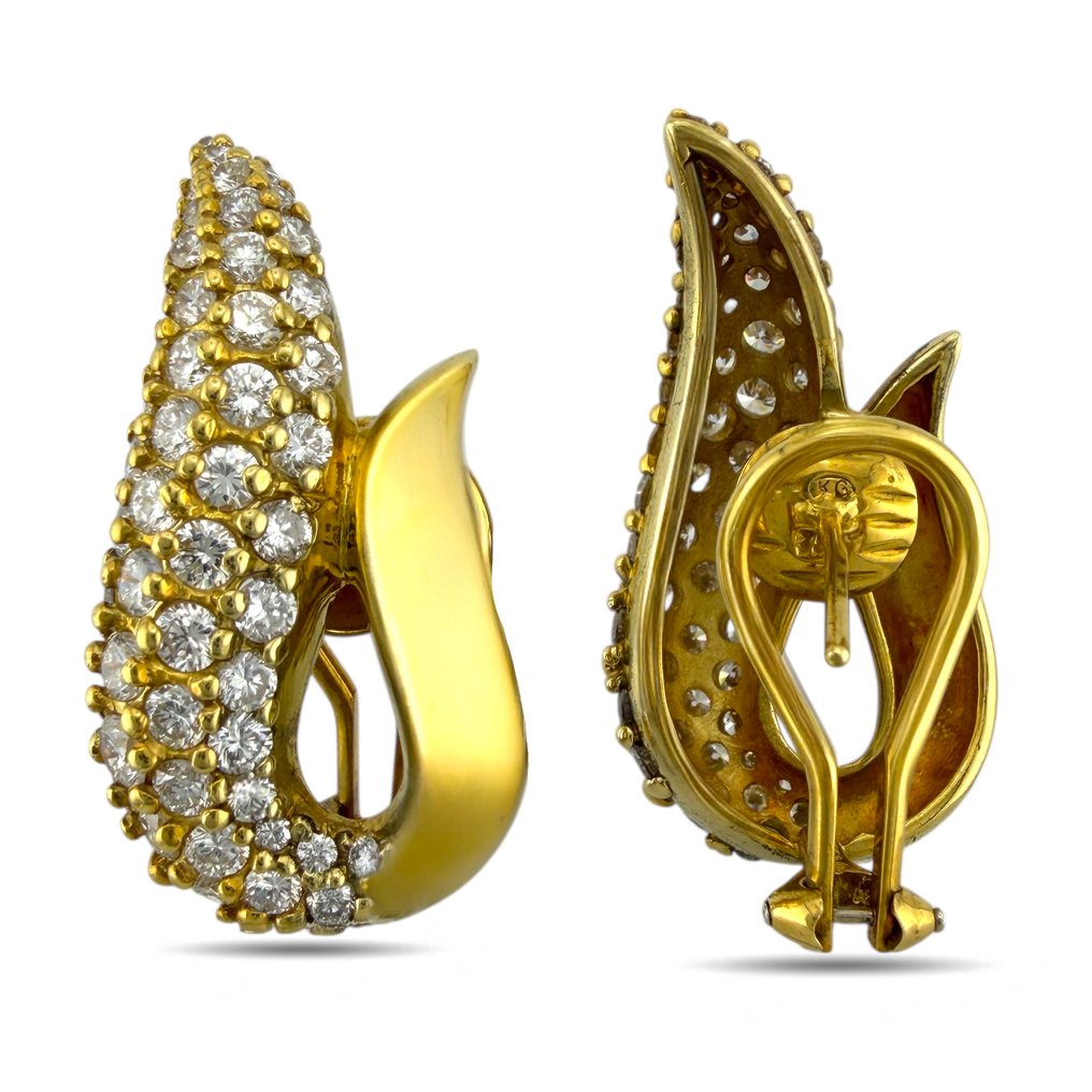 耳環 - 18 克拉 黃金 -  3.12ct. tw. 鉆石 (天然)  #3.2