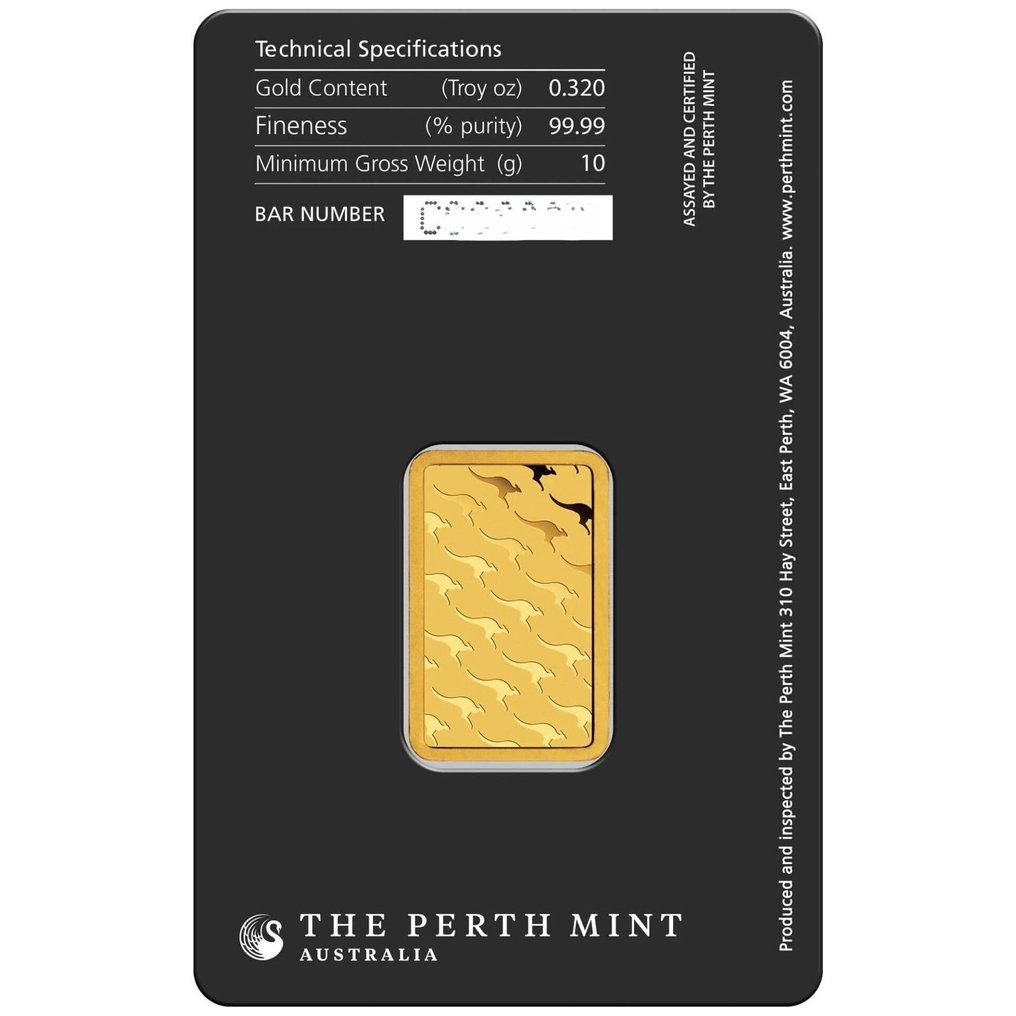 10 gramas - Ouro .999 - The Perth Mint - Selado e com certificado #1.0
