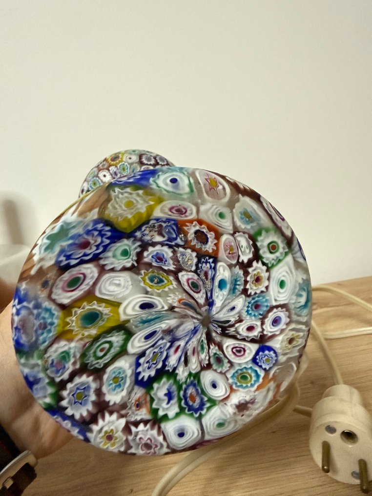 Attr. AVeM - Candeeiro de mesa - Vidro Murano - Lâmpada Murano Millefiori #4.3