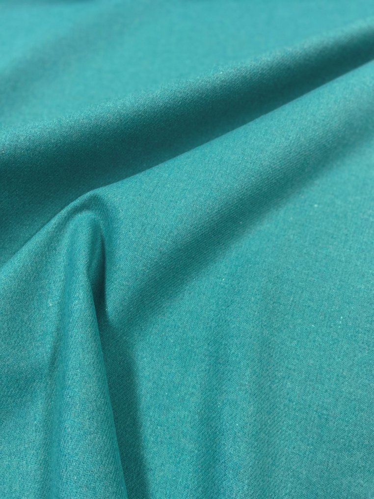 Mykt, vevd stoff av ullblanding, lys blågrønn, laget i Italia (220 + 210 + 210) x 140 cm - Polstringsstoff  - 0 cm - 0 cm #1.0