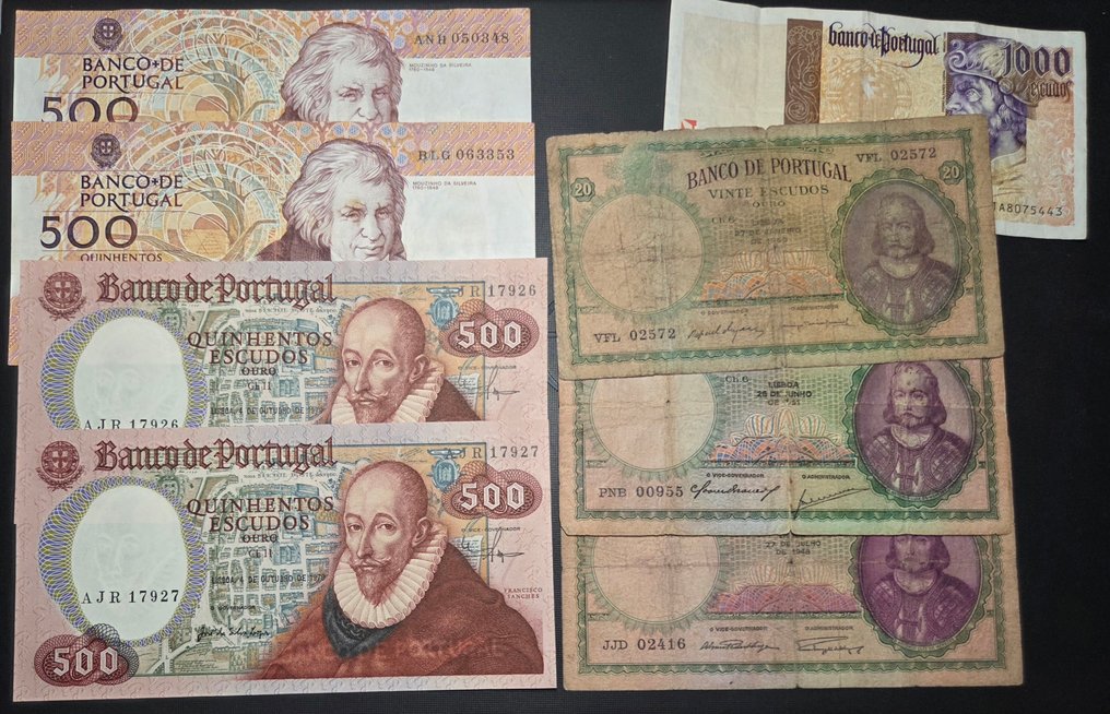 Portugal. - 8 banknotes - various dates (No reserve price) #3.2