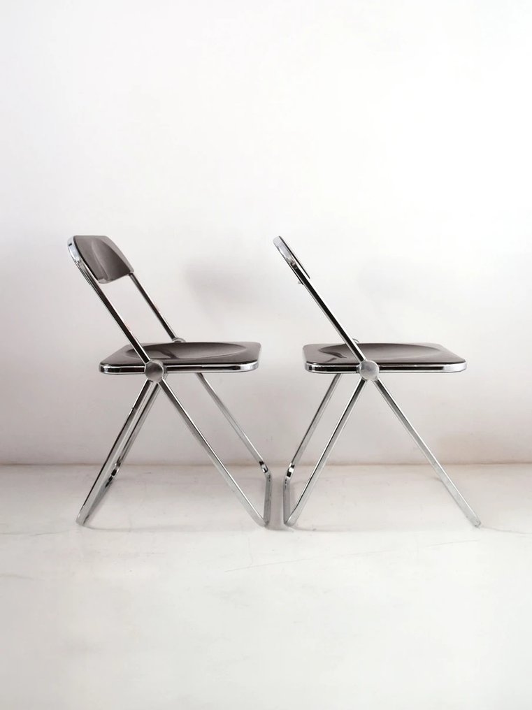 Anonima Castelli - Giancarlo Piretti - Καρέκλα (2) - Plia chair - Χάλυβας, Πλαστικό #1.0
