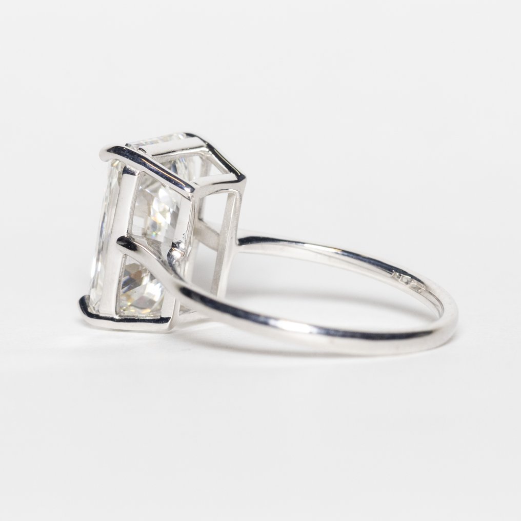 沒有保留價 - 訂婚戒指 - 14 克拉 白金 - 5.05ct. tw. 鉆石 (實驗室培育) - F VS1 2EX #4.3