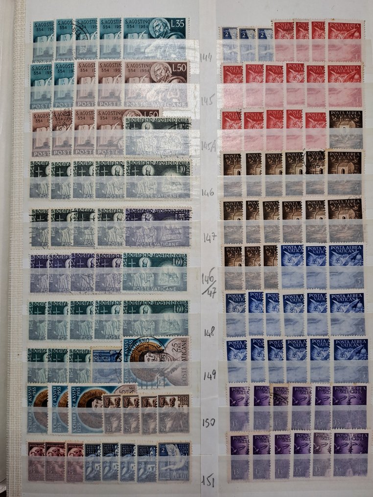 梵蒂冈城 1929/2010 - 梵蒂冈 1929/2010 年，5500枚已使用/无背胶/品相良好/未使用邮票的积累 - Sassone 2023 #2.1