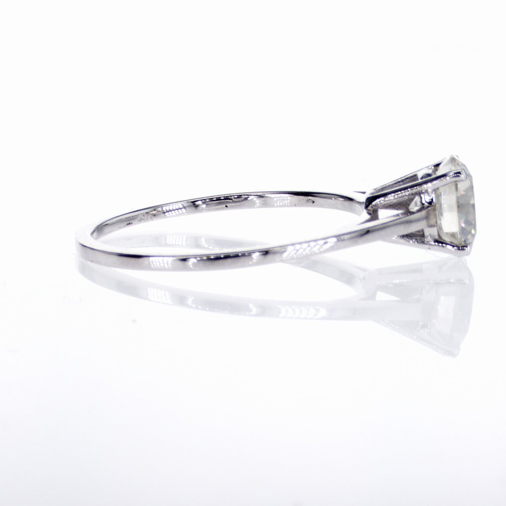 没有保留价 - 订婚戒指 - 14K包金 白金 -  1.03ct. tw. 钻石 (天然) #3.2