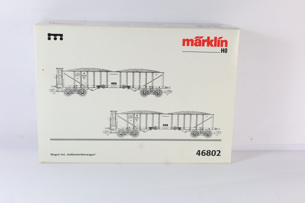 Märklin H0 - 46802 - Σετ τρένου μοντελισμού μεταφοράς εμπορευμάτων (1) - Σετ αυτοκινήτων 2 τεμαχίων, φορτηγά με κασέτες. - K.Bay.Sts.B #1.0