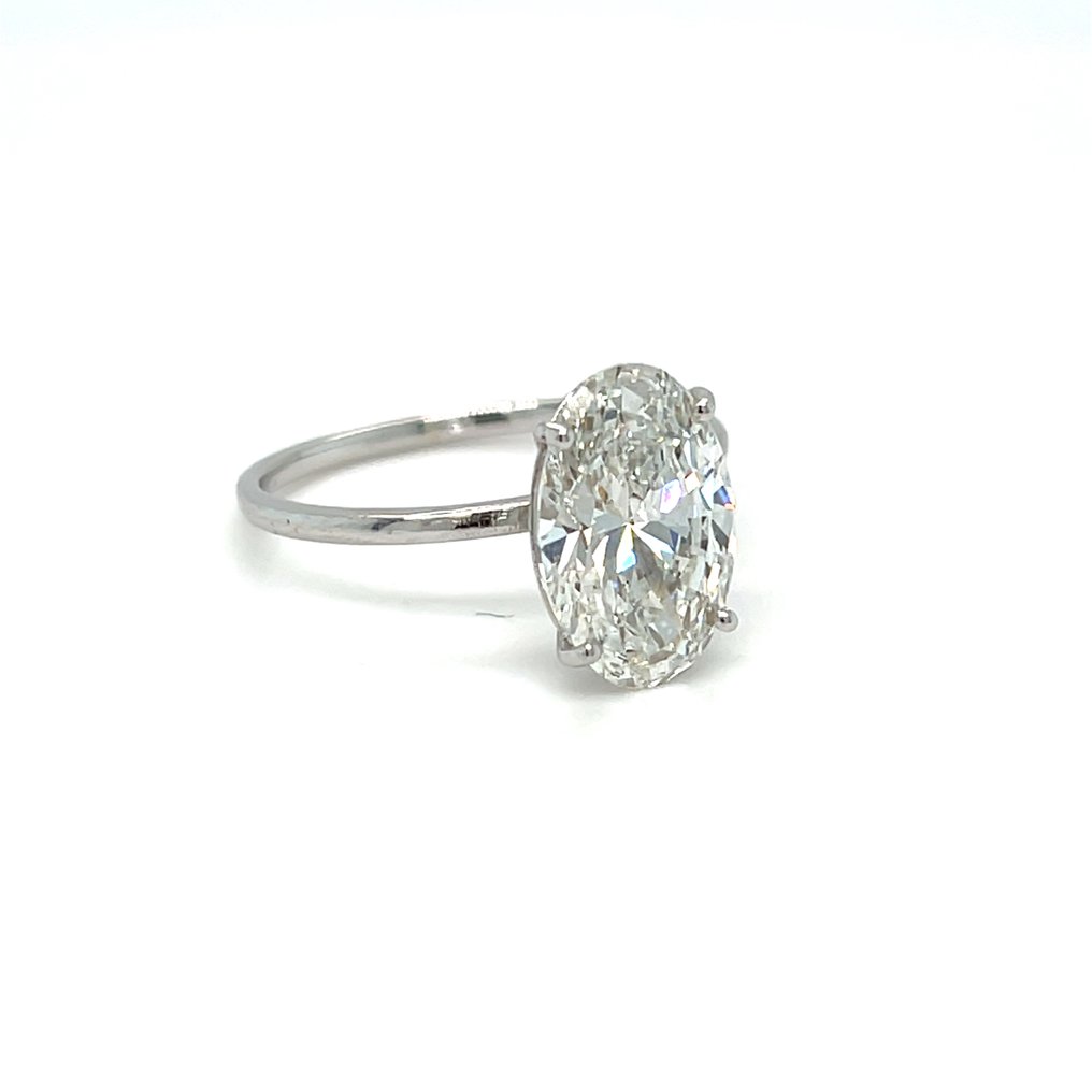 Ingen mindstepris - Ring - 14 karat Hvidguld -  3.01ct. tw. Diamant (Laboratoriedyrket) #1.0