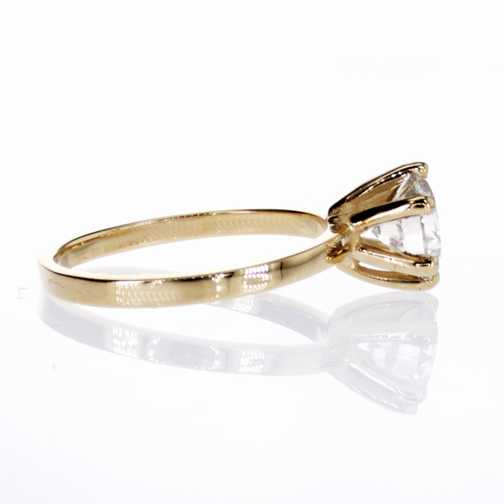 χωρίς τιμή ασφαλείας - Δαχτυλίδι αρραβώνων - 14 καράτια Κίτρινο χρυσό -  1.04ct. tw. Διαμάντι (Φυσικό) #3.2