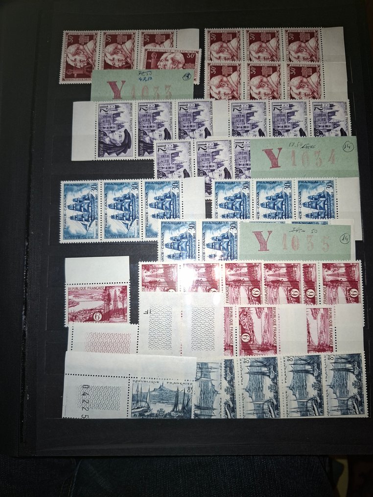 Γαλλία  - Stockbook με γαλλικά γραμματόσημα από αρ. 1033 έως 1133. #1.0