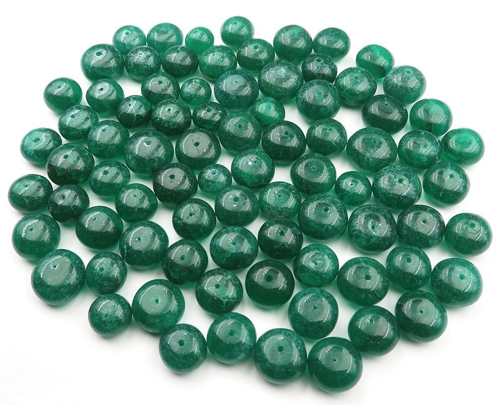 Perły polerowane z szmaragdu - 914 karatów Rzeźba- 182.8 g - (82) #3.2