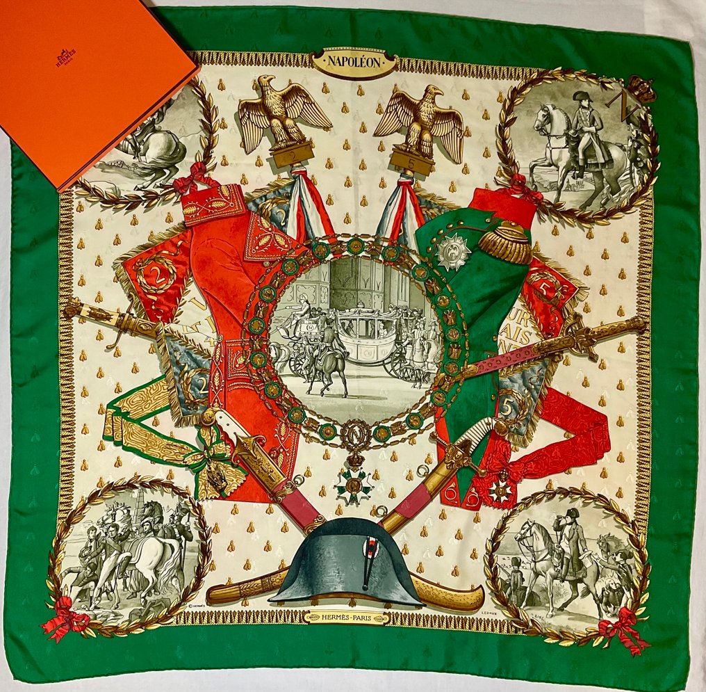 Hermès - Hermès “Napoléon” Carré - Legendary Imperial Design by Philippe Ledoux – Silk Scarf with Box - Halstuch #1.0
