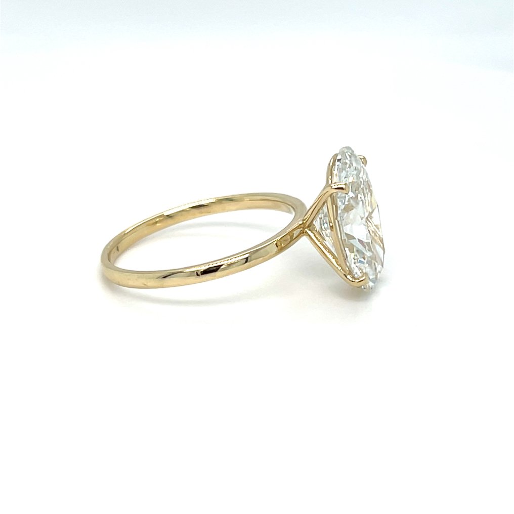 戒指 - 14 克拉 黃金 - 3.00ct. tw. 鉆石 (實驗室培育) #2.1
