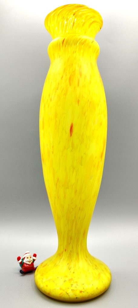 Legras & Cie. - 花瓶 - 大号装饰艺术风格黄玛瑙玻璃花瓶“Canari”,色彩浓烈——已登记 - 口中吹制玻璃 #3.2