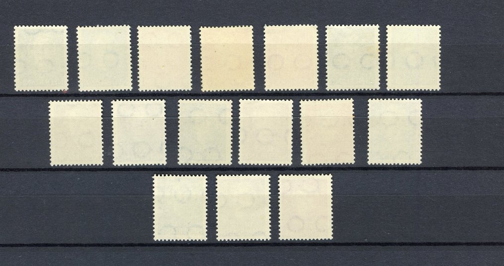 荷蘭 1949 - Juliana 系列 'En Face' - NVPH 518/533 #1.0