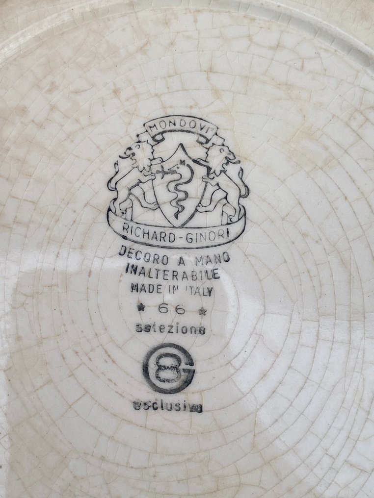 Richard Ginori - Mondovi - Σερβίτσιο τραπεζιού για 6 (6) - Κεραμικό, Πήλινο, Σμάλτο - Πολύ Σπάνιο #4.3