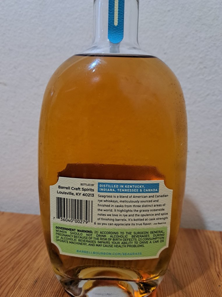 Barrell - Seagrass Rye - Cask Strength 119.12 Proof - 750ml #1.0