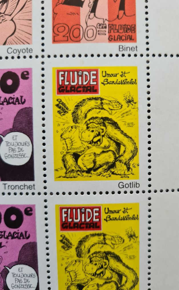 Γαλλία 1993/1993 - Πίνακας με 42 αυτοκόλλητα Fluide Glacial. - FLUIDE GLACIAL #3.2
