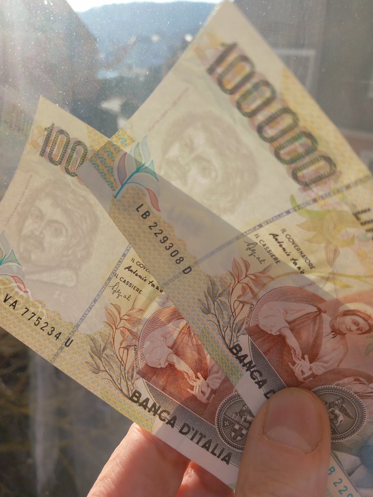 意大利. - 19 x 100.000 Lire "Caravaggio" II tipo - Gigante BI 85; Pick 117  (没有保留价) #4.3