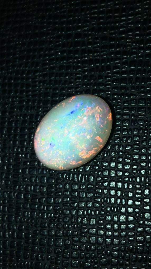 χωρίς τιμή ασφαλείας - 1 pcs  Λευκό Οπάλιο  - 9.21 ct - Διεθνής Ένωση Έγχρωμων Πολύτιμων Λίθων (ICA GemLab) - Fire opal #113 #1.0