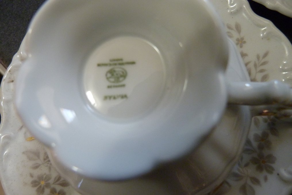 Lorenz Mutschenreuther - H.R - 咖啡/茶杯具組 - sylvia - 素瓷 - Limoges 瓷器 #4.3