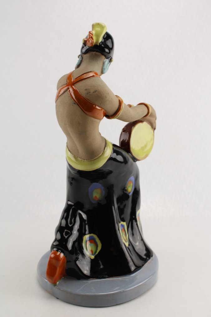 Komlós Kerámia - Statuetta - Dancer with tambourine - Terracotta #4.3