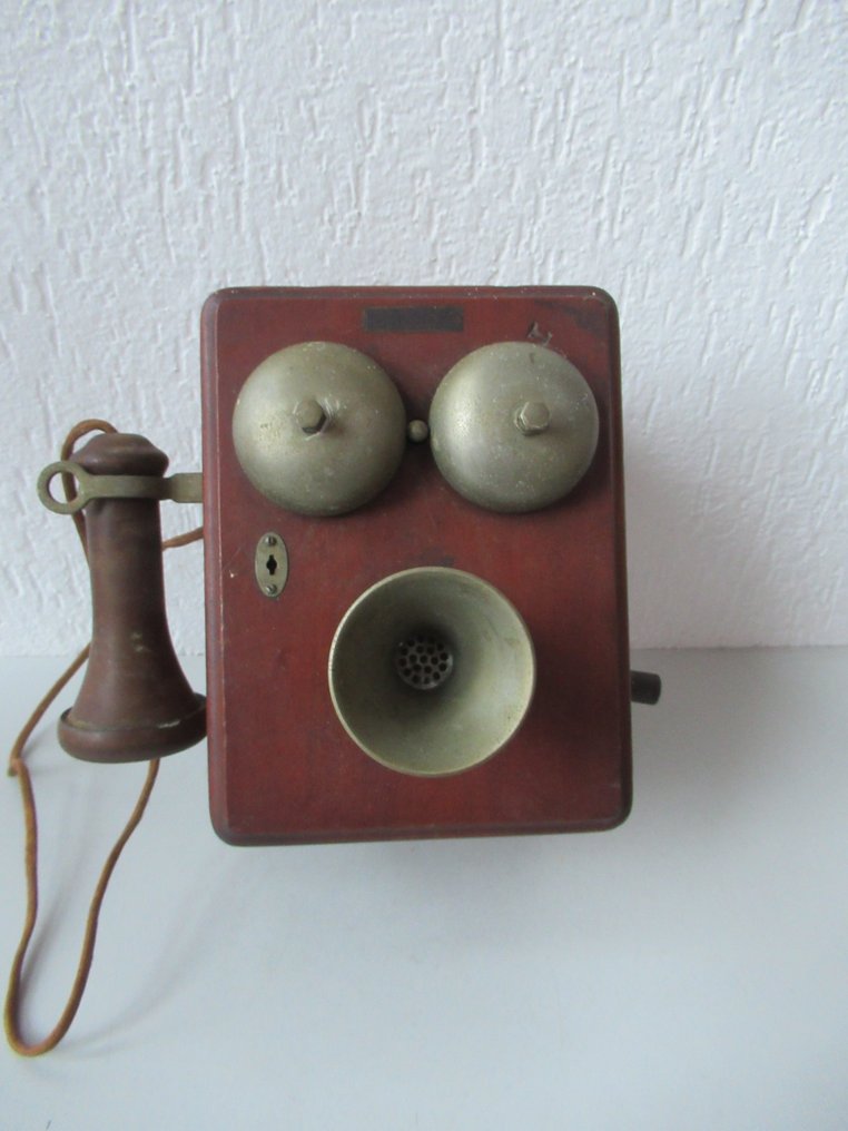 Bell Telephone - MFG Company - Anvers - Belgique - Telefon analogic - Lemn și cupru #1.0