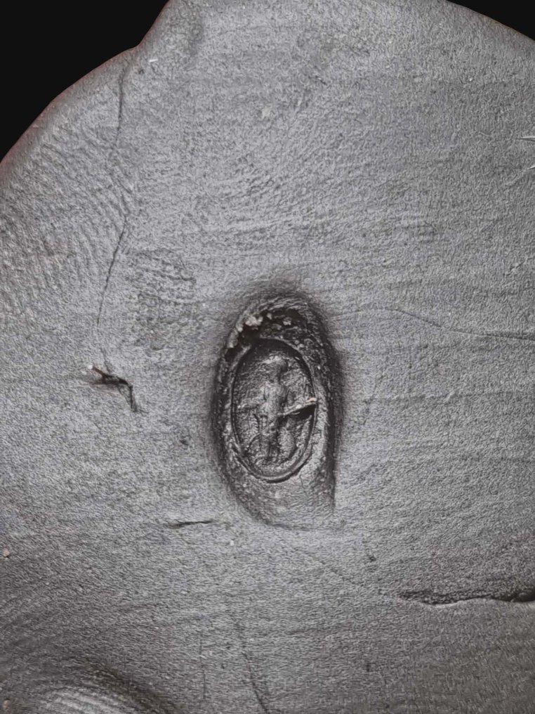 古罗马 黄铜色, 令人惊叹的Athena浮雕印章 戒指  (没有保留价) #3.2