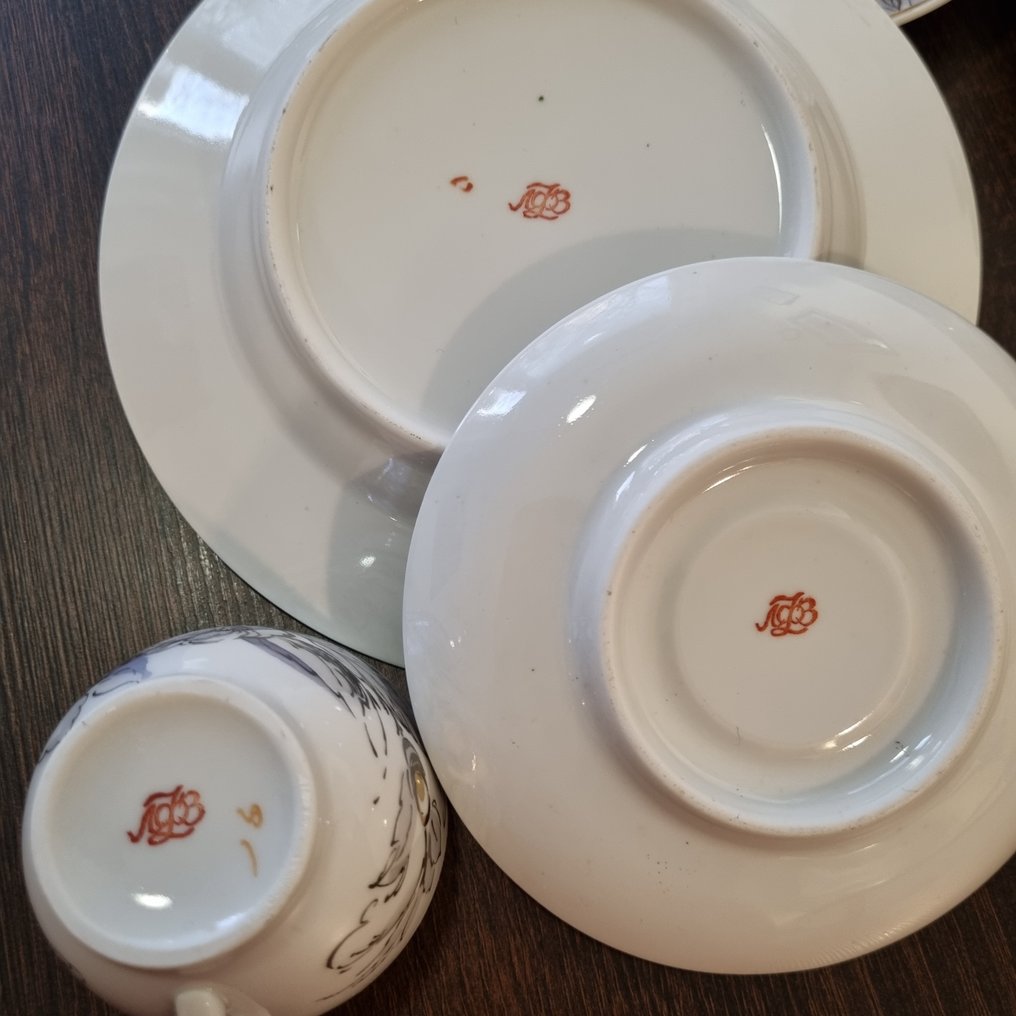 Lomonosov Imperial Porcelain Factory - Σερβίτσιο καφέ και τσαγιού (18) - Πορσελάνη - Τριάδες καφέ. #2.1