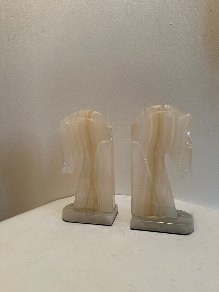 Reggilibri (2) - Onice - Paio di fermalibri onice #1.0