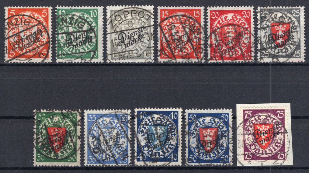 但澤 1924 - 邮票状态良好 - Michel D41/51 #1.0