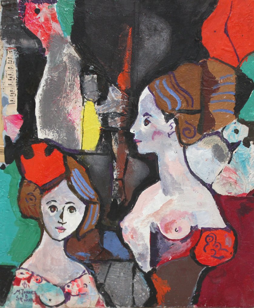 Miquel Torner de Semir (1938) - NO RESERVE - Interior con figuras #1.0