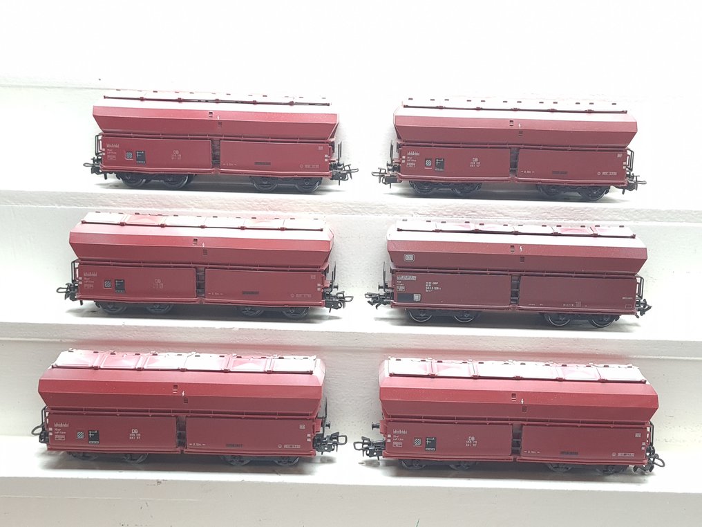 Märklin H0轨 - 4626 - 模型火车货运车厢 (6) - 6x 大容量翻盖盖自锁 - DB #1.0