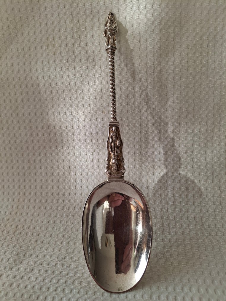 Κουτάλι - Αρχαίο ασημένιο κουτάλι του 18ου αιώνα, μεγάλη περίσταση. Αποστόλης, Ολλανδικά επικυρωμένο, 2η - .833 silver - Αρχαία Ασημένια Κουταλιά #1.0