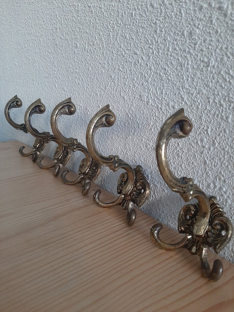 Set di appendiabiti - Ottone - Set di ganci antichi #1.0