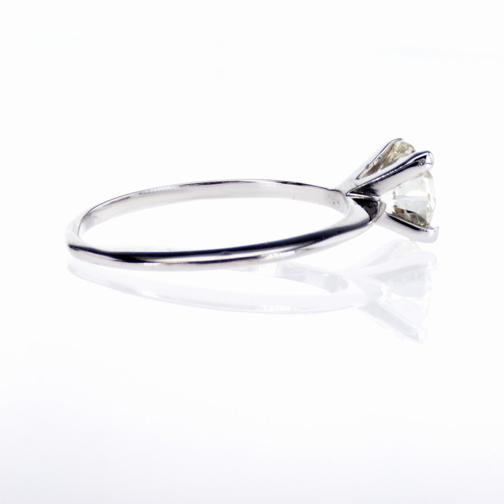 沒有保留價 - 訂婚戒指 - 14 克拉 白金 -  1.02ct. tw. 鉆石 (天然) #3.2