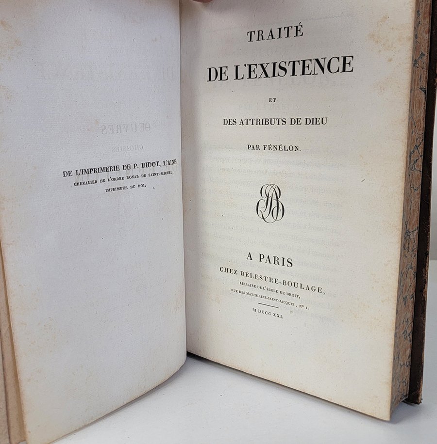 Fénelon - Traité de l'existence et des attributs de Dieu; Dialogues des morts; De l'éducation des filles - 1821 #4.3