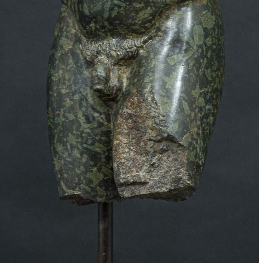 雕塑, Torso virile - 47 cm - Porfido verde #3.2